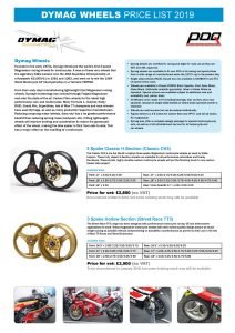 Dymag Wheels Price List 2019