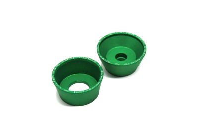 VALTER MOTO FRONT WHEEL AXLE SLIDERS IN GREEN *MOUNTING KIT CPAA## SOLD SEPERATELY* image