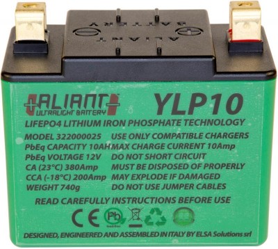 ALIANT YLP10 LITHIUM ION MOTORCYCLE BATTERY image