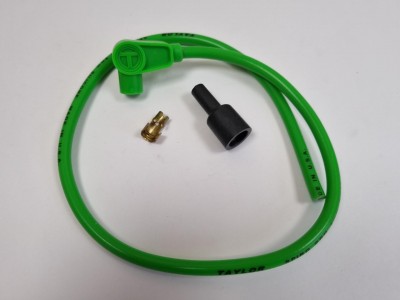 TAYLOR 8MM HT LEAD GREEN, SHORT 90 DEGREE BOOT TYPE, PRICED INDIVIDUALLY image