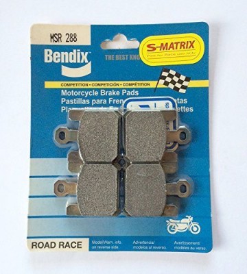 BENDIX MSR 288 - 1 SET MSR S-MATRIX RACE BRAKE PADS GSXR1000 K3 ONLY+ ZX-10R 04-06 image