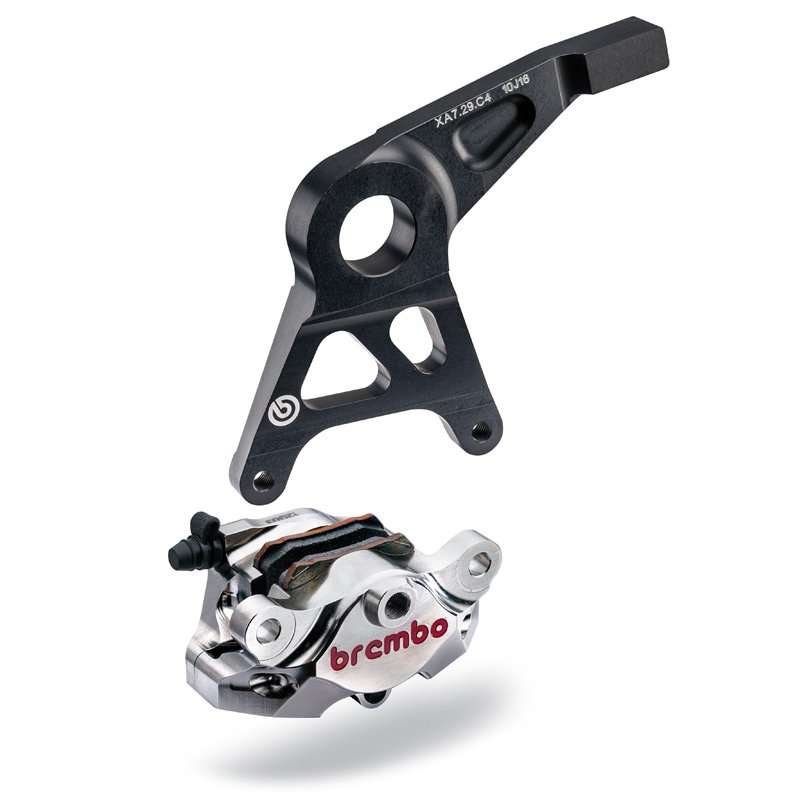 BREMBO HPK REAR BRAKE CALIPER KIT - P2/34 - 84MM AXIAL BILLET - NICKEL ...