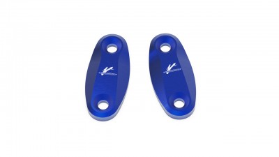 VALTER MOTO MIRROR HOLES COVERS IN BLUE YAMAHA R125 2008-2018 image