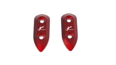 VALTER MOTO MIRROR HOLES COVERS IN RED BMW S1000RR 2009-2018 image
