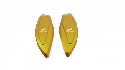 VALTER MOTO MIRROR HOLES COVERS IN GOLD MV AGUSTA F4 2010-2018 image