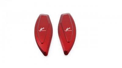 VALTER MOTO MIRROR HOLES COVERS IN RED MV AGUSTA F4 2010-2018 image