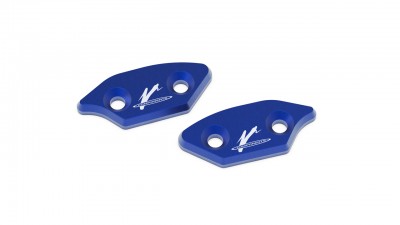 VALTER MOTO MIRROR HOLES COVERS IN BLUE YAMAHA R6 2008-2016 image