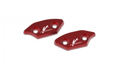VALTER MOTO MIRROR HOLES COVERS IN RED YAMAHA R6 2008-2016 image