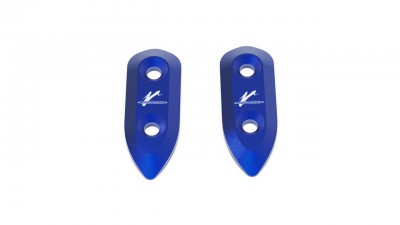 VALTER MOTO MIRROR HOLES COVERS IN BLUE YAMAHA R1 2009-2014 image