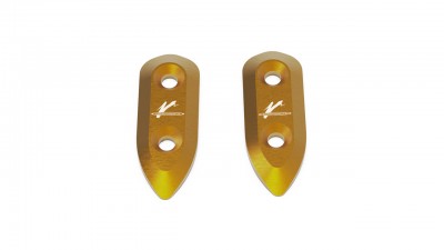 VALTER MOTO MIRROR HOLES COVERS IN GOLD YAMAHA R1 2009-2014 image