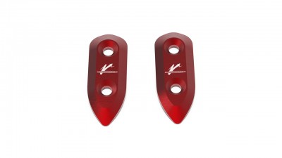 VALTER MOTO MIRROR HOLES COVERS IN RED YAMAHA R1 2009-2014 image