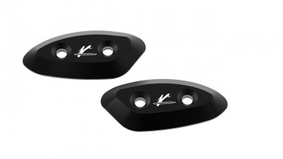 VALTER MOTO MIRROR HOLES COVERS IN BLACK YAMAHA R6 2006-2007 image