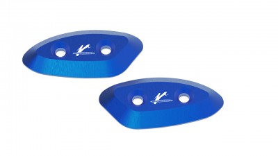 VALTER MOTO MIRROR HOLES COVERS IN BLUE YAMAHA R6 2006-2007 image
