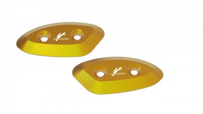 VALTER MOTO MIRROR HOLES COVERS IN GOLD YAMAHA R6 2006-2007 image