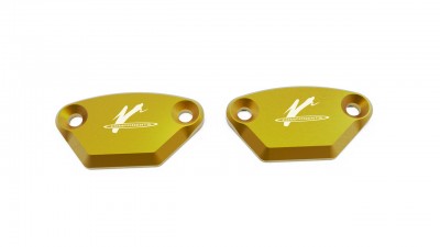 VALTER MOTO MIRROR HOLES COVERS IN GOLD KAWASAKI ZX10R/ABS 2011-2015 image