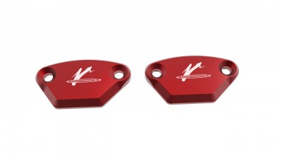 VALTER MOTO MIRROR HOLES COVERS IN RED KAWASAKI ZX10R/ABS 2011-2015 image