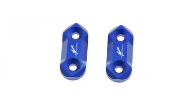 VALTER MOTO MIRROR HOLES COVERS IN BLUE YAMAHA R1 2015-2019 image