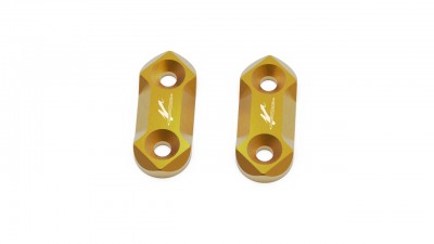 VALTER MOTO MIRROR HOLES COVERS IN GOLD YAMAHA R1 2015-2019 image