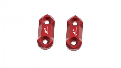 VALTER MOTO MIRROR HOLES COVERS IN RED YAMAHA R1 2015-2019 image