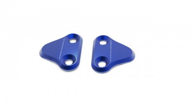 VALTER MOTO MIRROR HOLES COVERS IN BLUE YAMAHA R6 2017-2020 image