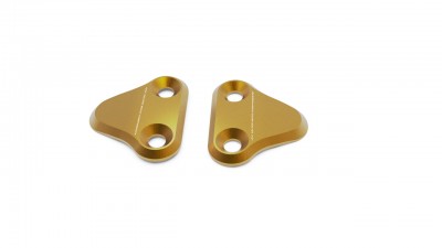 VALTER MOTO MIRROR HOLES COVERS IN GOLD YAMAHA R6 2017-2020 image