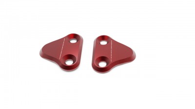 VALTER MOTO MIRROR HOLES COVERS IN RED YAMAHA R6 2017-2020 image