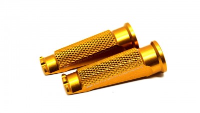 VALTER MOTO STREET FOOTPEGS IN GOLD *MOUNTING KIT PGA## SOLD SEPERATELY* image
