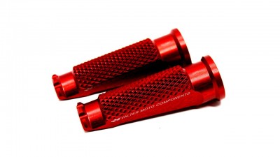 VALTER MOTO STREET FOOTPEGS IN RED *MOUNTING KIT PGA## SOLD SEPERATELY* image