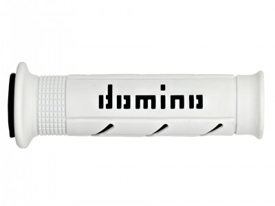 DOMINO XM2 SUPER SOFT ROAD GRIPS WHITE / BLACK OPEN ENDEDD.22mm L.126mm image