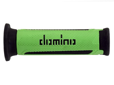 DOMINO A350 TURISMO GRIPS GREEN / BLACK OPEN ENDED  D.22mm L.120mm image