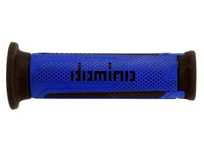 DOMINO A350 TURISMO GRIPS BLUE / BLACK OPEN ENDED  D.22mm L.120mm image