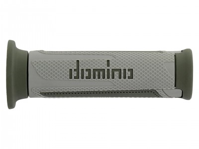 DOMINO A350 TURISMO GRIPS GREY / GREEN OPEN ENDED  D.22mm L.120mm image