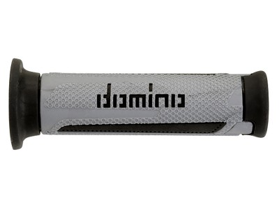 DOMINO A350 TURISMO GRIPS SILVER / ANTHRACITE OPEN ENDED D.22mm L.120mm image