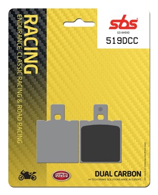 1 SET SBS DUAL CARBON CLASSIC RACING FRONT BRAKE PADS image