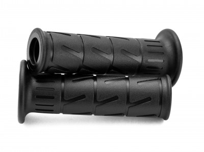 DOMINO KAWASAKI STYLE GRIPS BLACK OPEN ENDED L.115mm image