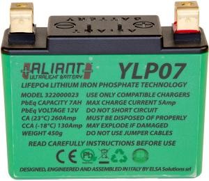 ALIANT YLP07 LITHIUM ION MOTORCYCLE BATTERY image