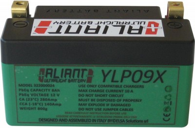 ALIANT YLP09X LITHIUM ION MOTORCYCLE BATTERY image