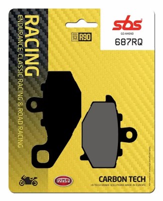 1 SET SBS CARBON TECH RACING REAR BRAKE PADS KAWSAKI ZX10R 04-10 / Z1000SX 11-23 image