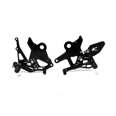 VALTER MOTO T1.5 ADJ. REARSETS KAWASAKI Z650 17-24 IN BLACK image