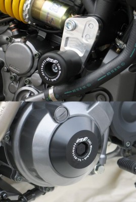 1 PAIR GSG PROTECTORS, YAMAHA MT03 (RM02) 2006 ON NO MODIFICATIONS REQUIRED image