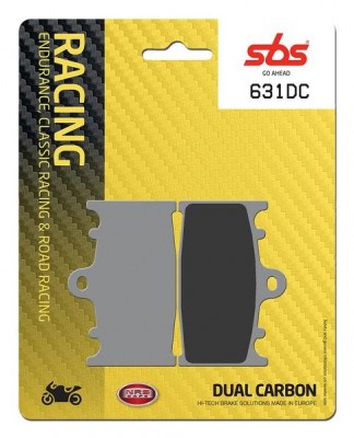 1 SET SBS DUAL CARBON RACING FRONT BRAKE PADS GSXR600 97-03 / GSXR750 00-03 / ZX9R 94-95 image