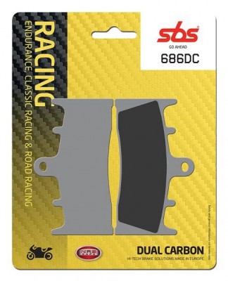 1 SET SBS DUAL CARBON RACING FRONT BRAKE PADS ZX6R 600 98-01 / 636 02 / ZX9R 96-01 image