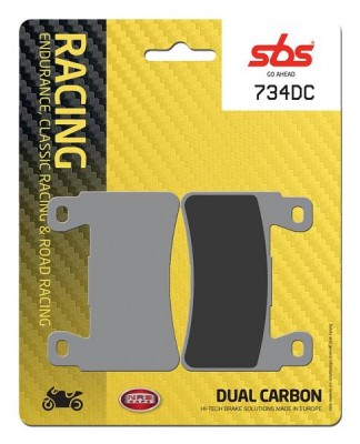 1 SET SBS DUAL CARBON RACING FRONT BRAKE PADS CBR600RR 03-04 / VTR1000 SP1/SP2 00-06 image