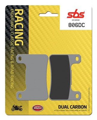 1 SET SBS DUAL CARBON RACING FRONT BRAKE PAD GSXR600 04-10  / ZX10R 08-15 / ZX4R/RR 23-24 image