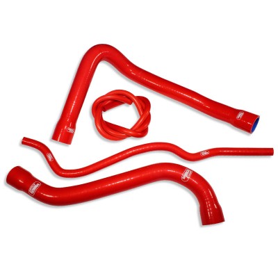 SAMCO SILICONE HOSE KIT RED BMW S1000R/R SPORT 2014-19 / S1000RR 2009-18  4 PIECE KIT image