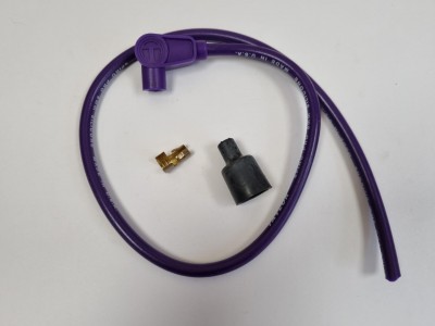 TAYLOR 8MM HT LEAD PURPLE, SHORT 90 DEGREE BOOT TYPE (TYPE C), PRICED INDIVIDUALLY image