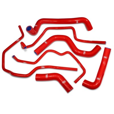 SAMCO SILICONE HOSE KIT RED TRIUMPH STREET TRIPLE 660 / 765S/R/RS 2017-20  6 PIECE KIT image