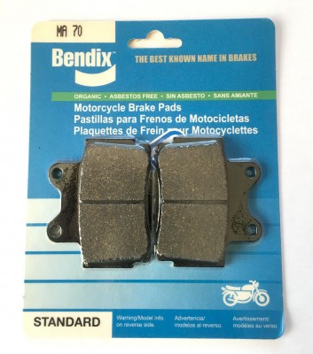 BENDIX MA 70 - 1 SET FRONT/REAR BRAKE PADS RD350 LC 85-95 image