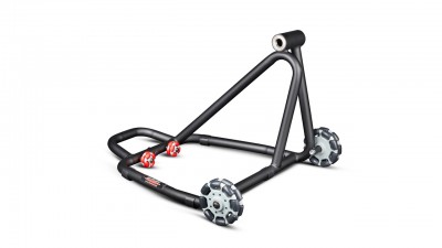 VALTER MOTO PIVOTING SINGLE SIDED ARM PADDOCK STAND L/H IN BLACK - REQUIRES ADCA#### PIN image