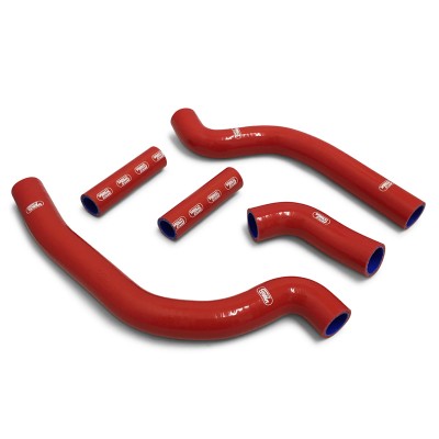 SAMCO SILICONE HOSE KIT RED APRILIA RSV4/RF/RR 2009-20 *THERMO BYPASS* 5 PIECE KIT image